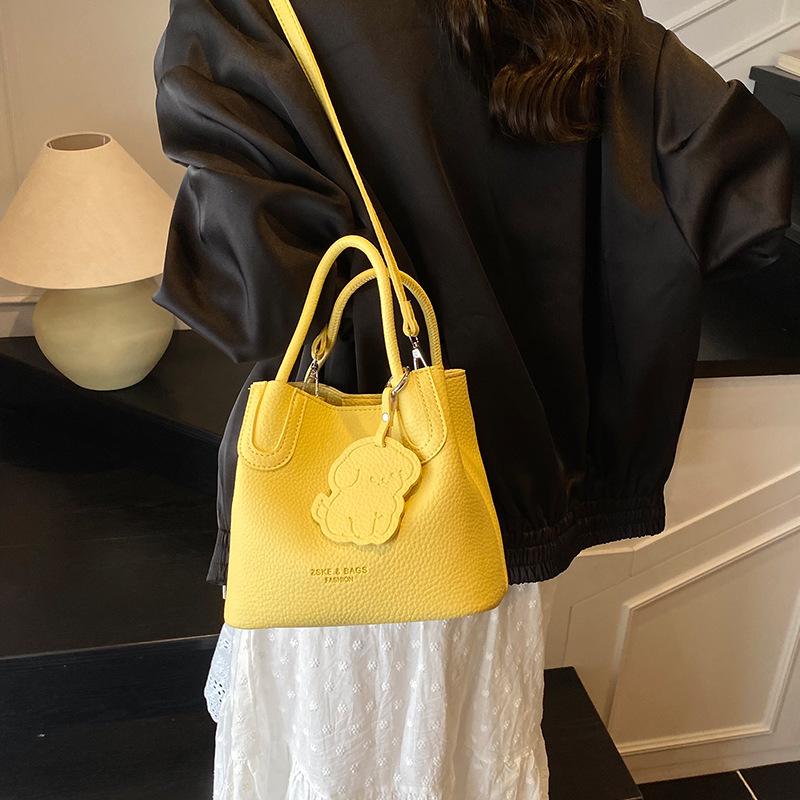 Textured foreign style small bag women's 2025 spring new popular versatile messenger bag fashionable women's portable bucket bag