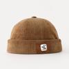 New Landlord Hat Corduroy Men's and Women's Hats Personalized Sewing Label Yuppie Retro Hip-hop Melon Hat Couple Tide