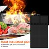 Silicone Grill Mat Heat-Resistant Multi-Slot Tool Organizer for BBQ Grilling Non-Slip Food-Grade Side Shelf Pad with Grease Drip Tray Dishwasher Safe