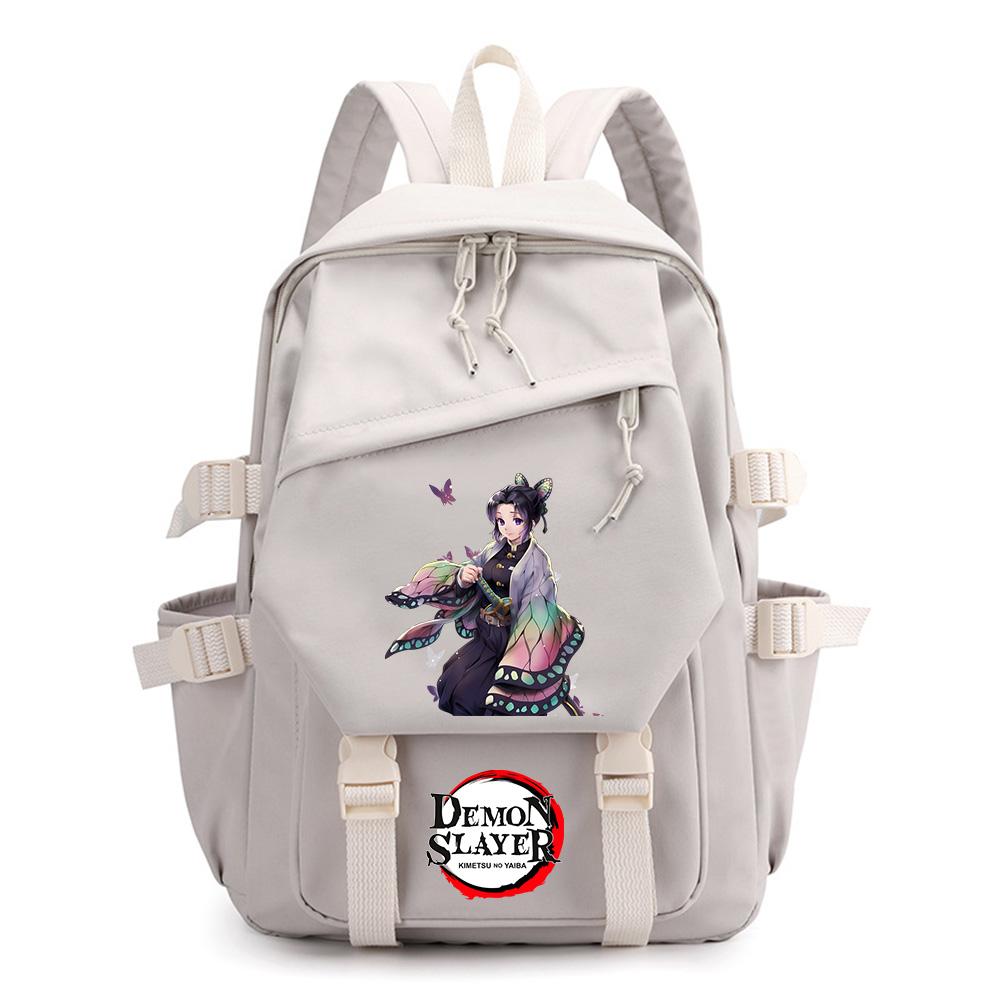 Sac à dos imprimé Demon Slayer pour adolescent étudiant Rentrée scolaire Sac à livres Femme Grande capacité Imperméable Sac de voyage