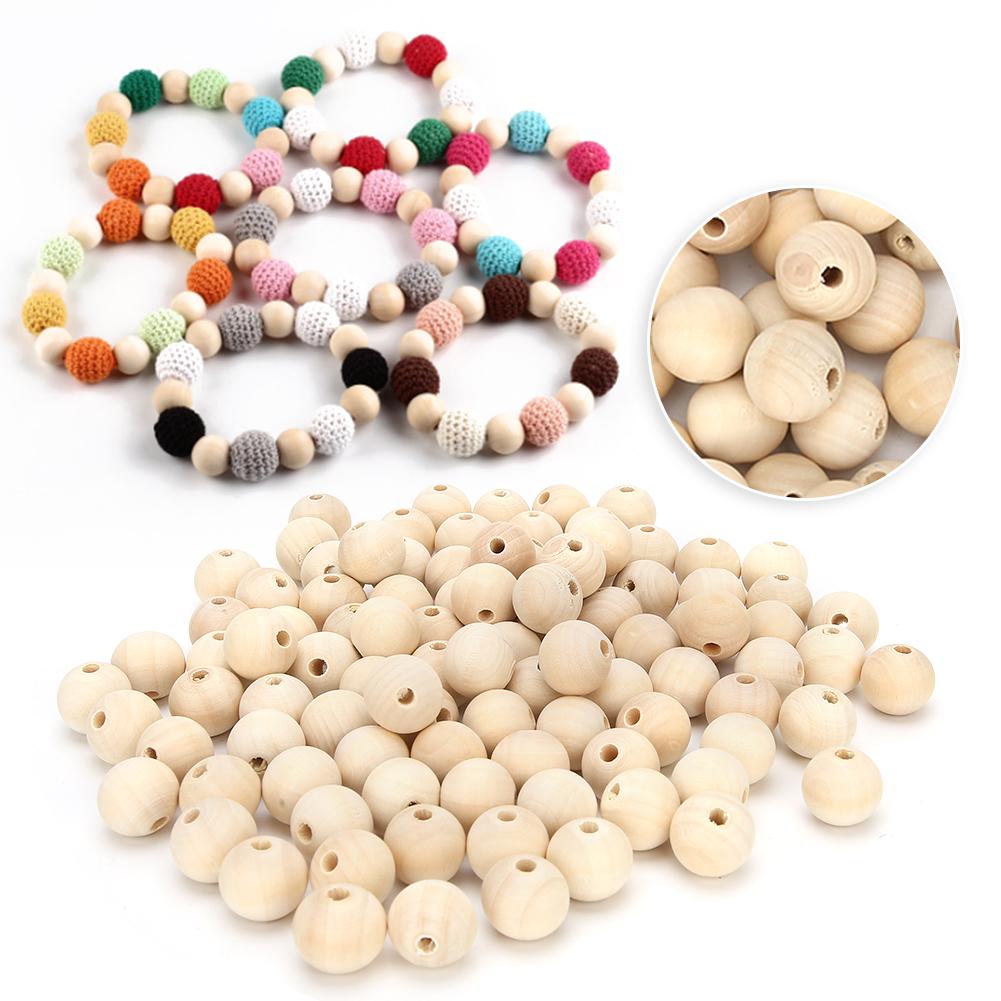 Round Bds Wooden Log Color Craft Bds for Jewelry Children Toys Making
