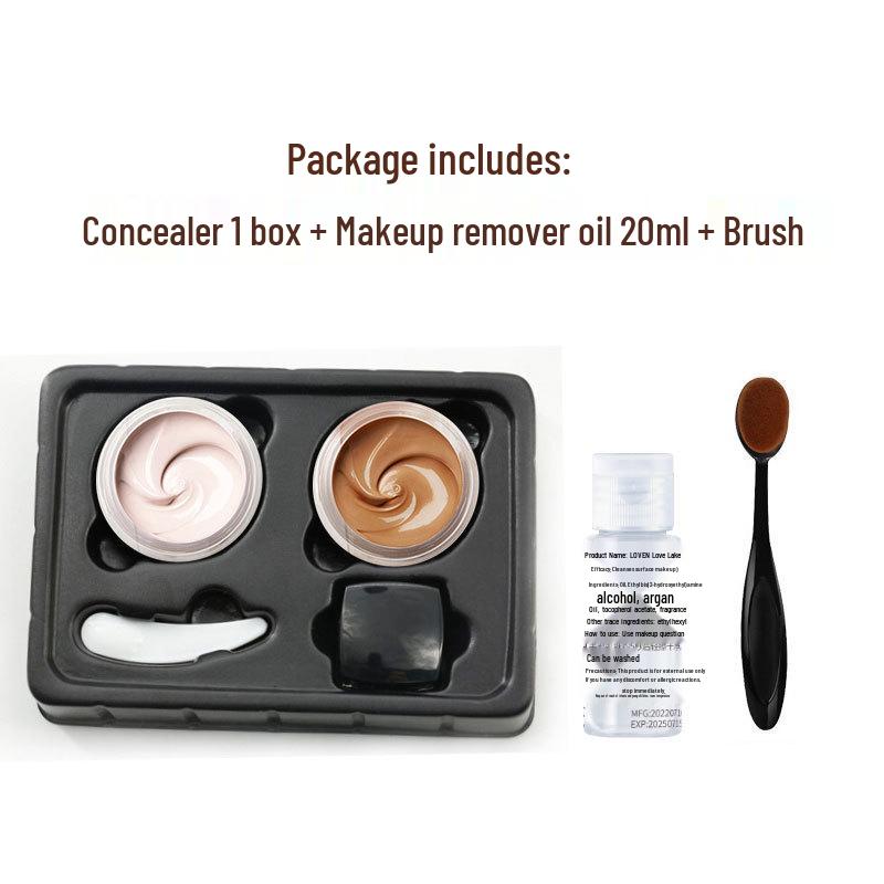 Tattoo Cover Concealer Set - Long-lasting, Waterproof, Non-transfer Foundation for Scars and Birthmarks.
