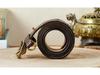 Korean Style Double Pin Buckle Leather Belt for Men - Genuine Cowhide Retro Youth Jeans Waist Belt
