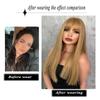Damen 58 cm Haar Simulation Haar Langes glattes Haar Langes Haar, Rose Haarnetz Kopfbedeckung Volle Kopfbedeckung Natürliche und realistische Perücke