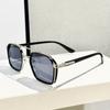 Vintage Inspired Double Bridge Glasses Metal Frame Black Golden Square Lens Stylish for Men & Women