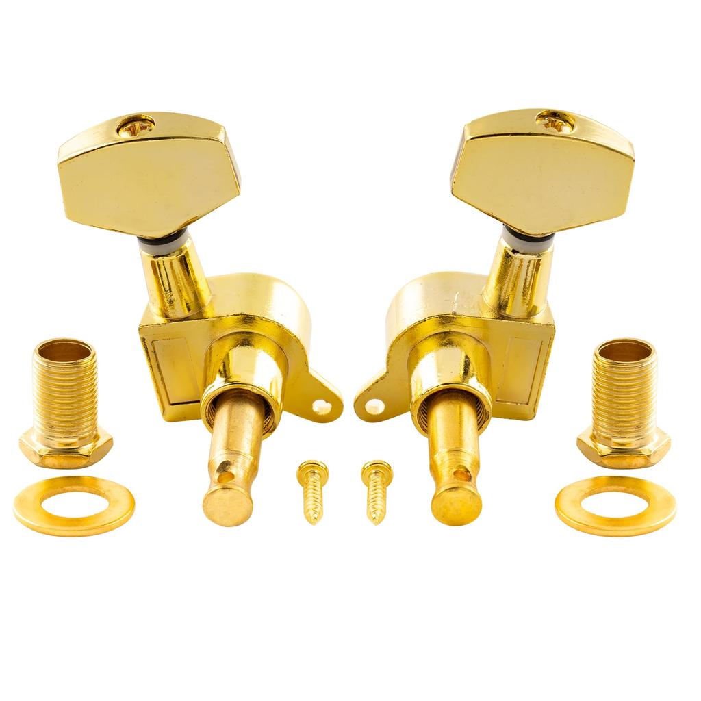 Musiclily Basic Guitar Tuners for Gold with Big Buttons L3+R3 LP/SG Electric/Acoustic Guitars,