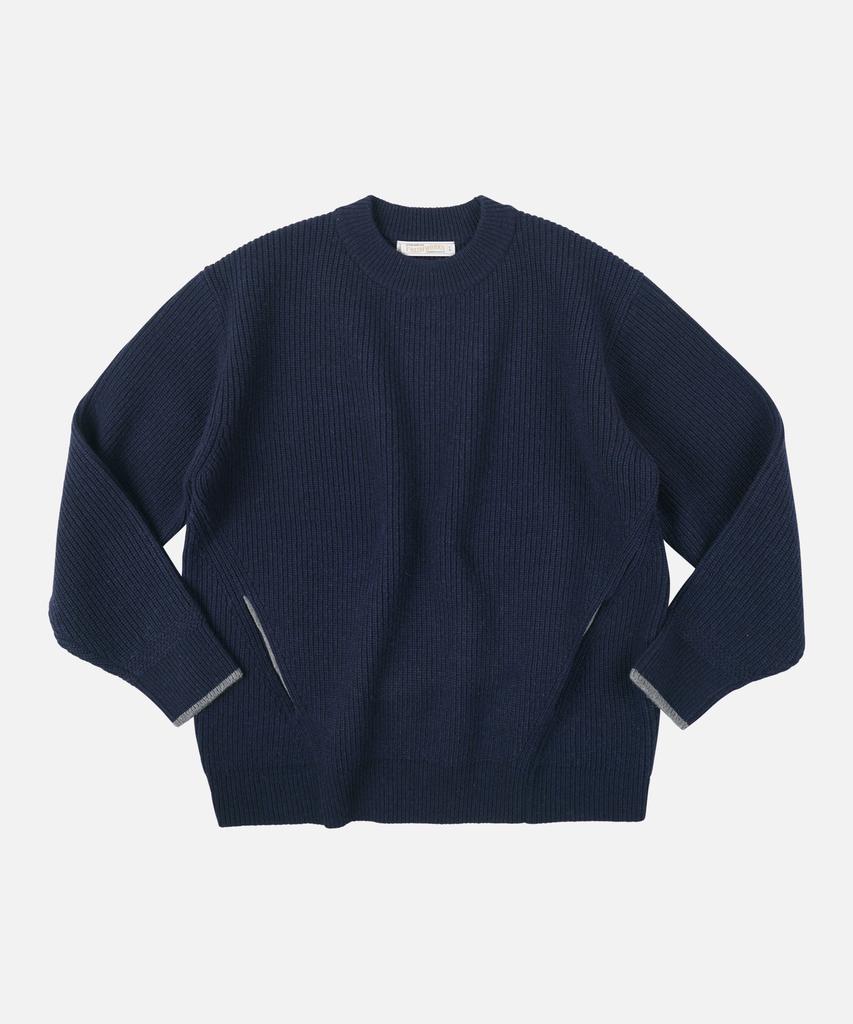 FRIZMWORKS Kangaroo Round Pullover Knit _ Navy