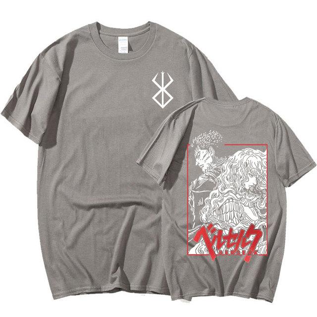 Berserk T Graphic Manga Anime Shirt Fight Swordsman Guts Griffith Summer Tshirt Men Women Casual Cotton Oversized Tshirts Streetwear