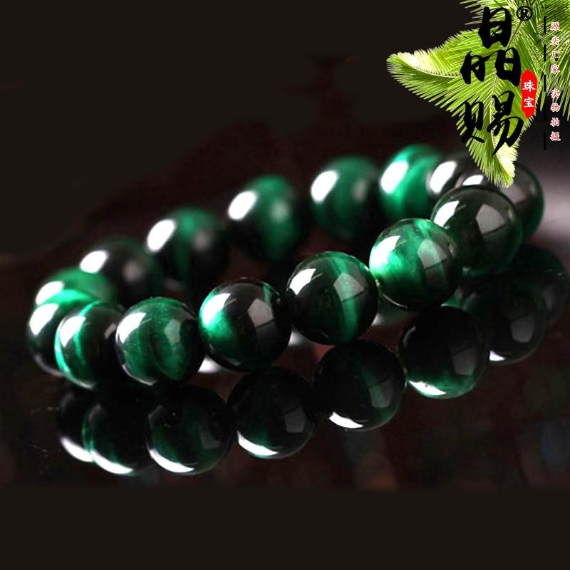 Armband Natürlicher südafrikanischer grüner Tigerauge-Stein Adlerauge-Stein Buddha-Perlenschmuck
