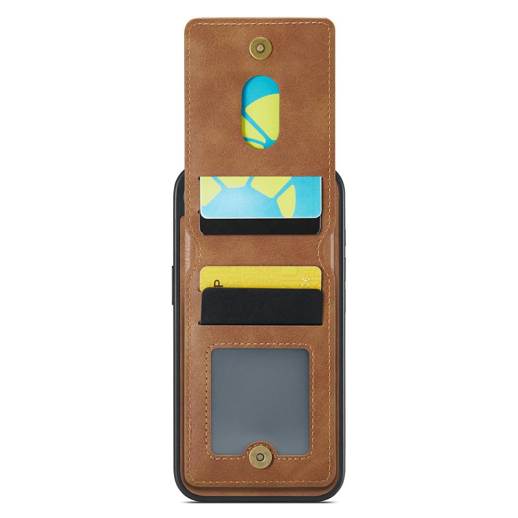 MAGKING K1 Series For iPhone 16e Magnetic Case PC+TPU+PU Phone Cover with Card Holder