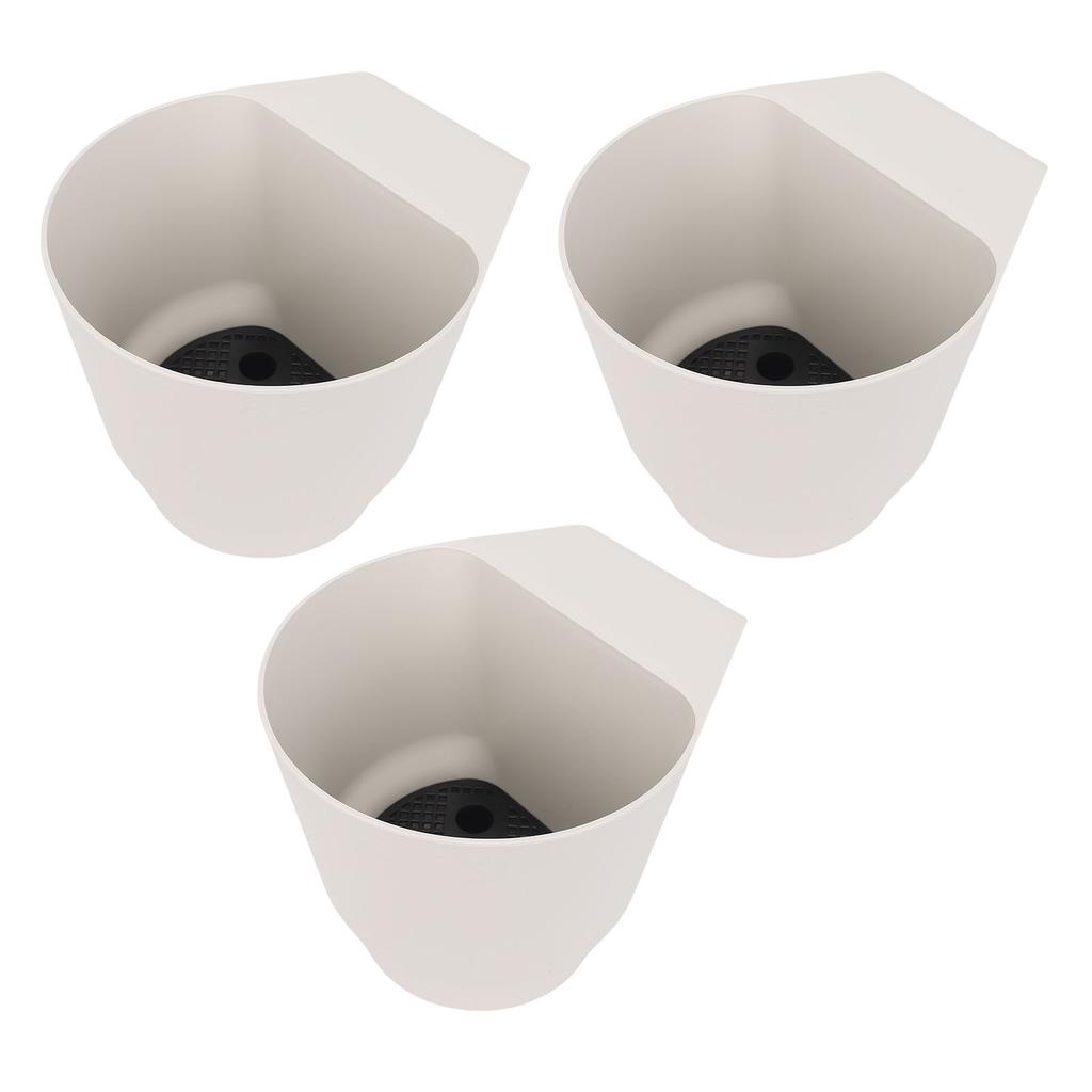 Hanging Flower Pot Efficient Drainage System Fence Hanging Bucket Pot for Balcony Garden Handrail