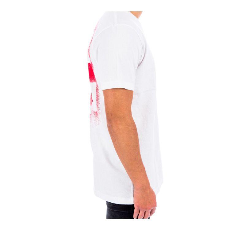 Off-White Stencil Short-Sleeve Slim Tee White/Red Men Tops OMAA027E20JER0060125