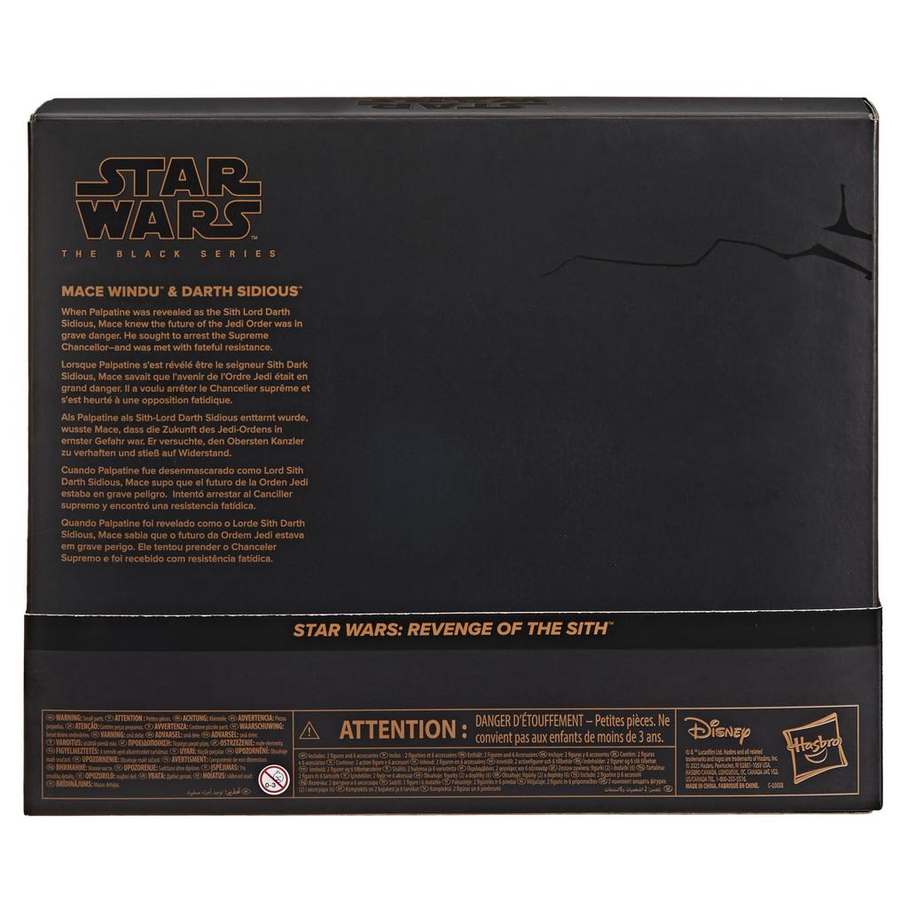 Hasbro Star Wars Black Series Mace Windu Darth Star Wars Episode Die Rache der Sith Premium Collection 15cm Actionfigur Set von 2 Authentisch &