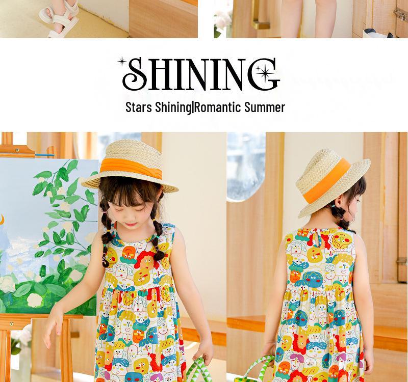 Girls' Summer Cotton Gauze Dresses & Pajamas: Children's Beachwear & Princess Skirts