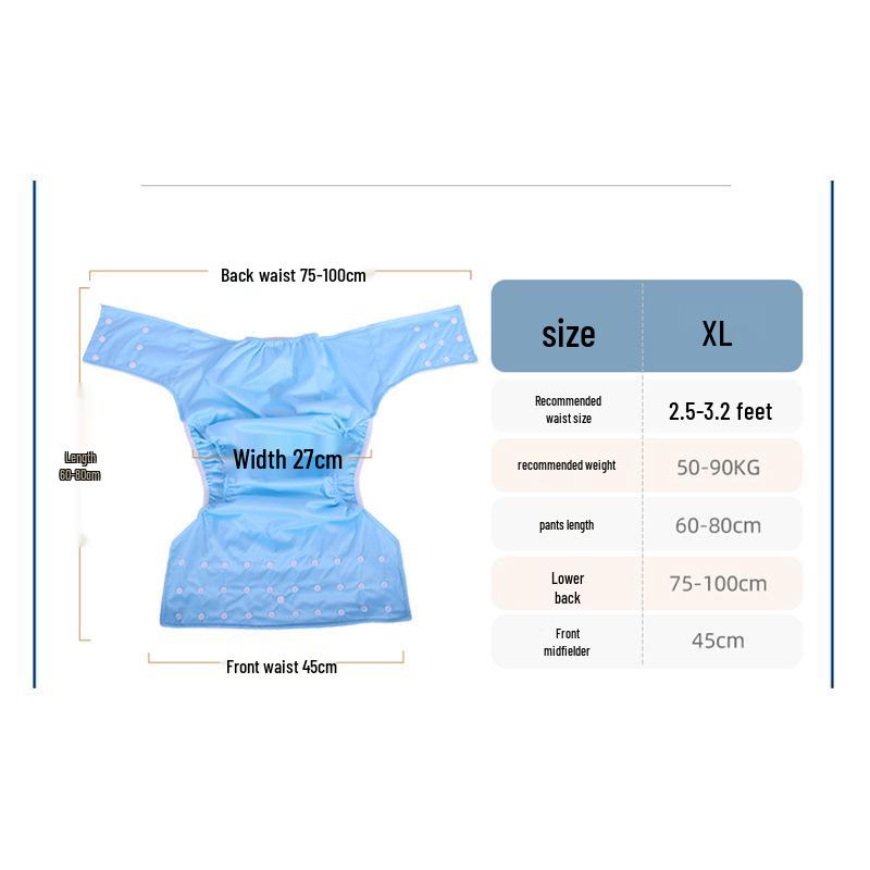 Washable Plus Size Breathable Leakproof Adult Diaper Pants for Incontinence