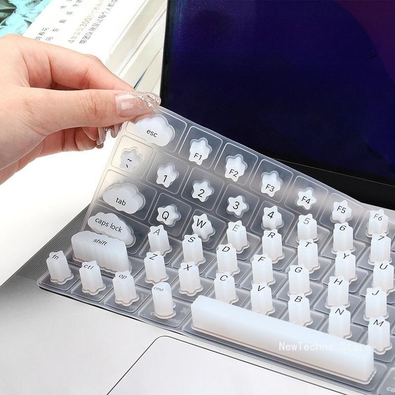 New Silicone Laptop Keyboard Film Long Nails Convenient Typing Artifact Protects Manicure Available Press On Nails Key Caps