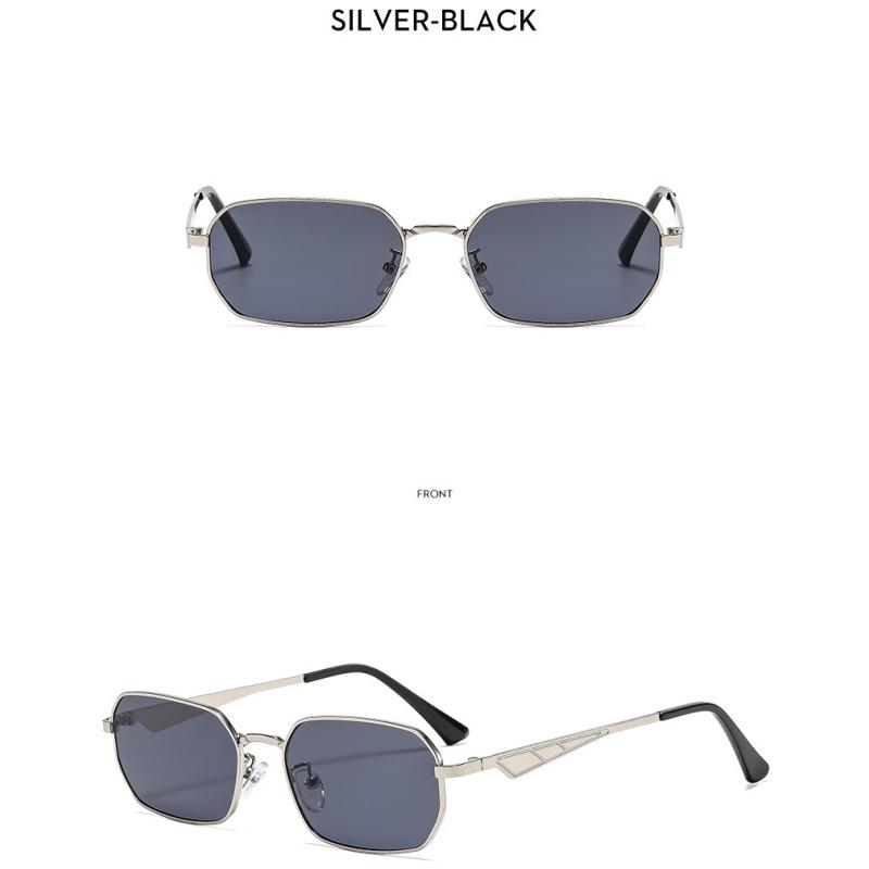 Women's sunglasses, fashionable metal square sunglasses, men's and women's driving sunglasses.