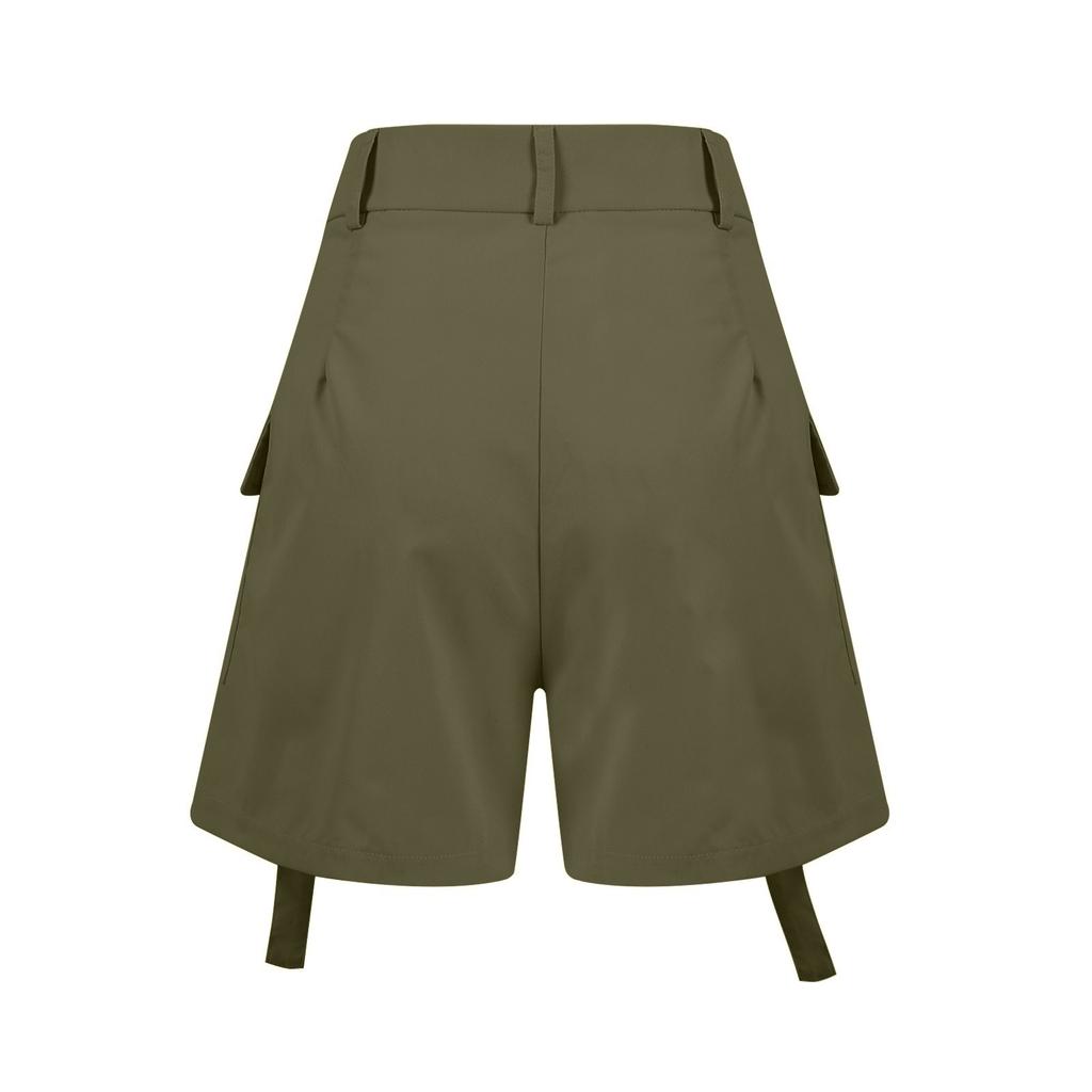 Women's Shorts, Fashionable Color Casual Straight Tube Loose Trendy Pocket Workwear Pants