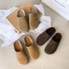 Comfortable casual shoes platform-soled bag head half slippers velvet Boken shoes loafers autumn and winter wear soft-soled single shoes women's shoes