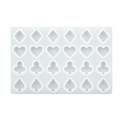 Herz Pik Kreuz Gewachste Pelletsformen Poker Silikonform Epoxidharze Gießformen für Schokolade Fondant Kuchen