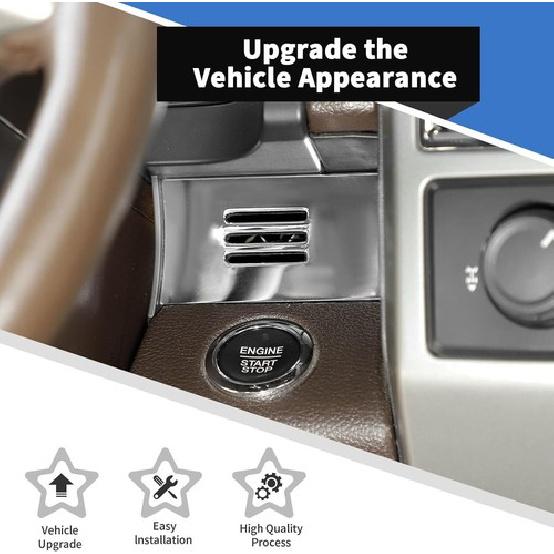 Chrom Center Console Co-pilot Dashboard Strips Trim Set For Ford F150 2015-