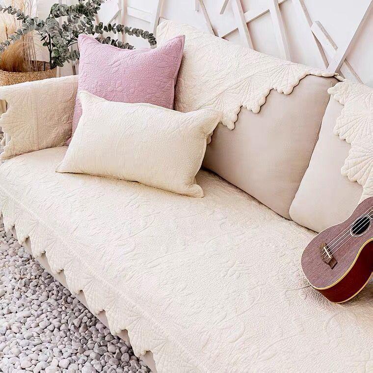 

Sofa Cushion Lace Non-slip Fabric Sofa Cover Four Seasons Simple Sofa Towel Seat Cushion 90*160