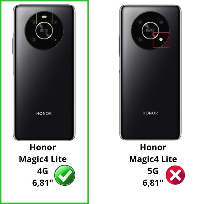 Coque et tour de cou pour Honor MAGIC 4 LITE 4G - TPU Souple Transparent Cordon Noir réglable Phonillico®