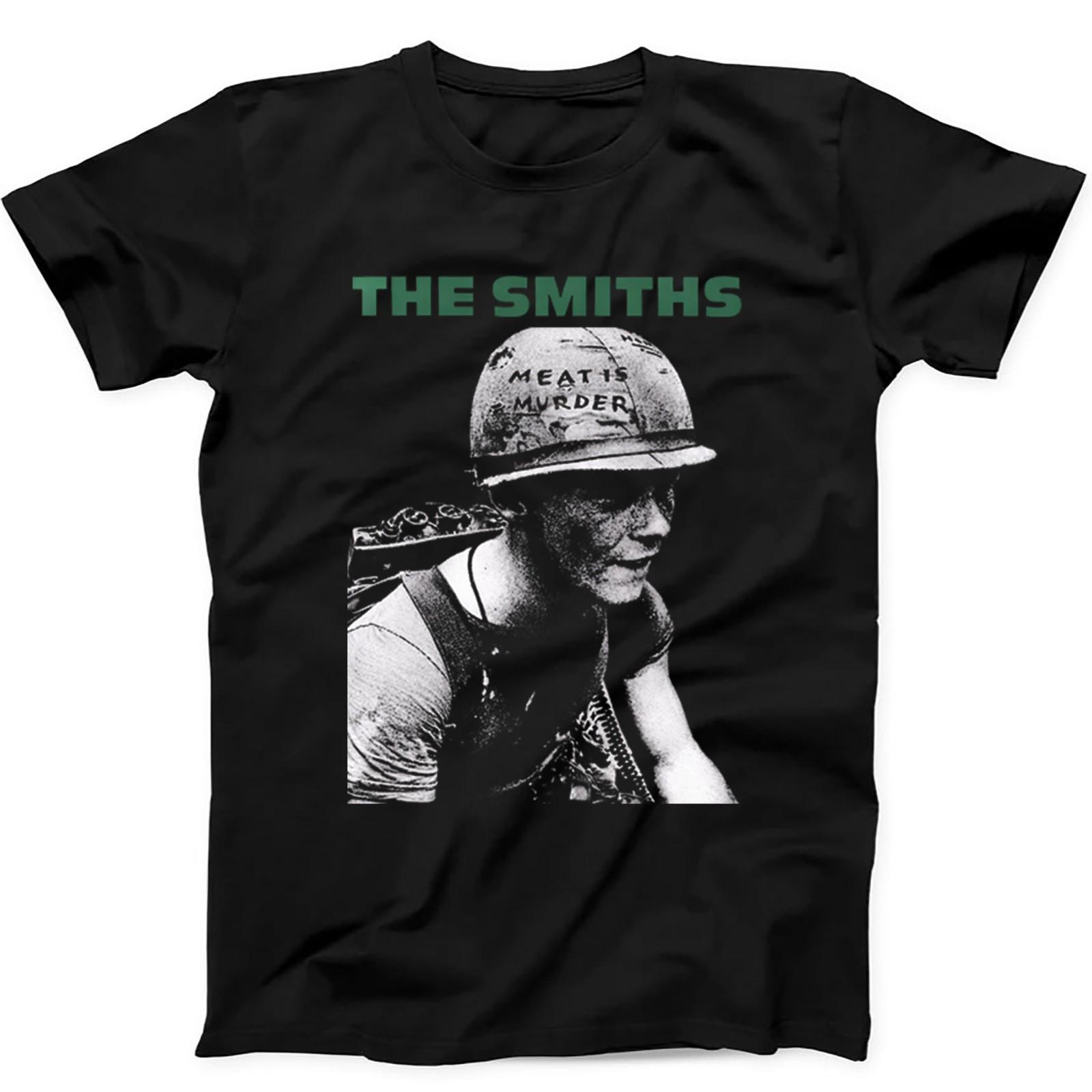 The Smiths Meat Is Murder Панк-рок Ретро Музыка Подарочная Футболка Черная Футболка 18 XL