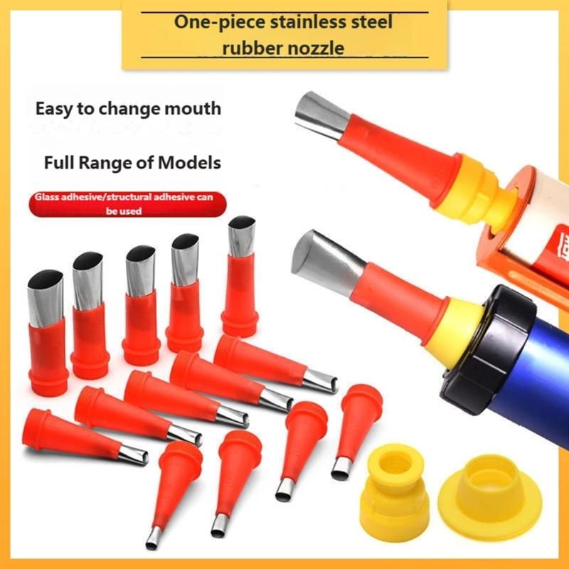 23Pcs Complete Glues Applicator Set with 15 Varied Nozzles and 8 Mounting Bases for Bonding Tasks in Homes and Workshop