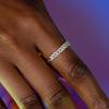 Gold Stacking Rings for Women Hollow Micro-inlaid Zircon Crystal Punk Korean Jewelry R733
