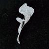Women Brooch Sparkling Rhinestone Inlaid Common Callalily Shape Anti-Exposure Buckle Suits Shirts Sweaters Bags Pin Outfit Accessory