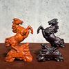 Yousheng Wooden Carving Horse Figurine Simulation Horse Resin Statue Collectible Animal Sculpture Ornament Fengshui Decoration Horse Lovers Gift