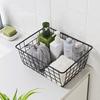 Storage Basket With Iron Material For Home Office And Bathroom Organization