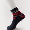 5 Pairs Vintage Ethnic Style Faux Wool Thermal Socks for Men Warm Winter Breathable Hiking Casual Sports Athletic Socks
