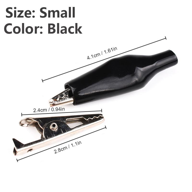 5/10PCS Insulation Metal Alligator Clip Electric Test 35*45mm//28*35mm/24*28mm  5A Small Medium Large Red Black Crocodile Clip