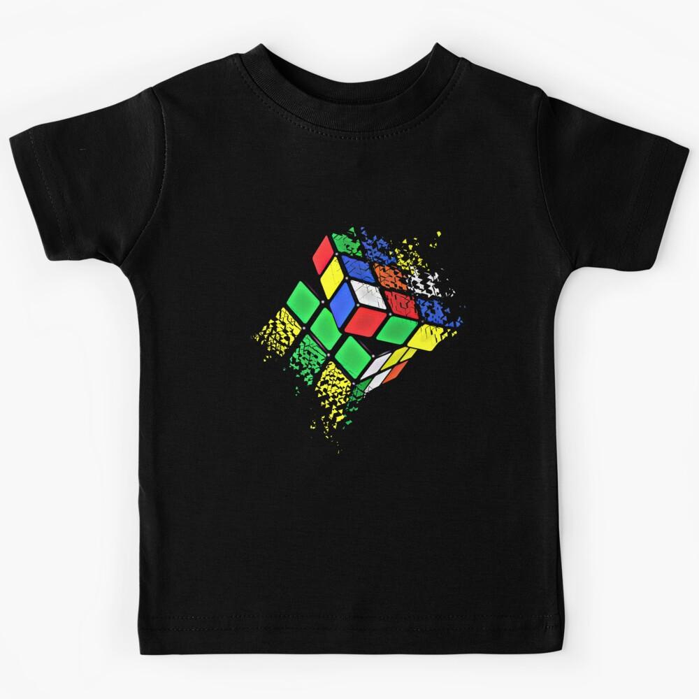 Rubik Cube Shattered Art    Kids T-Shirt 100