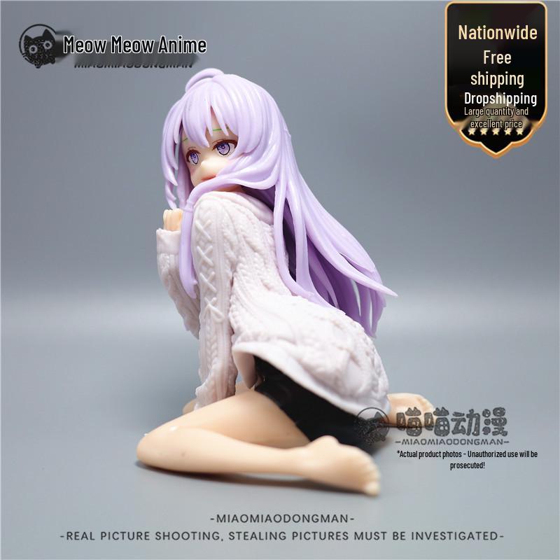 The Journey of Elaina Sitting Pose Sweater Ornament: Beautiful Anime Girl Figure
