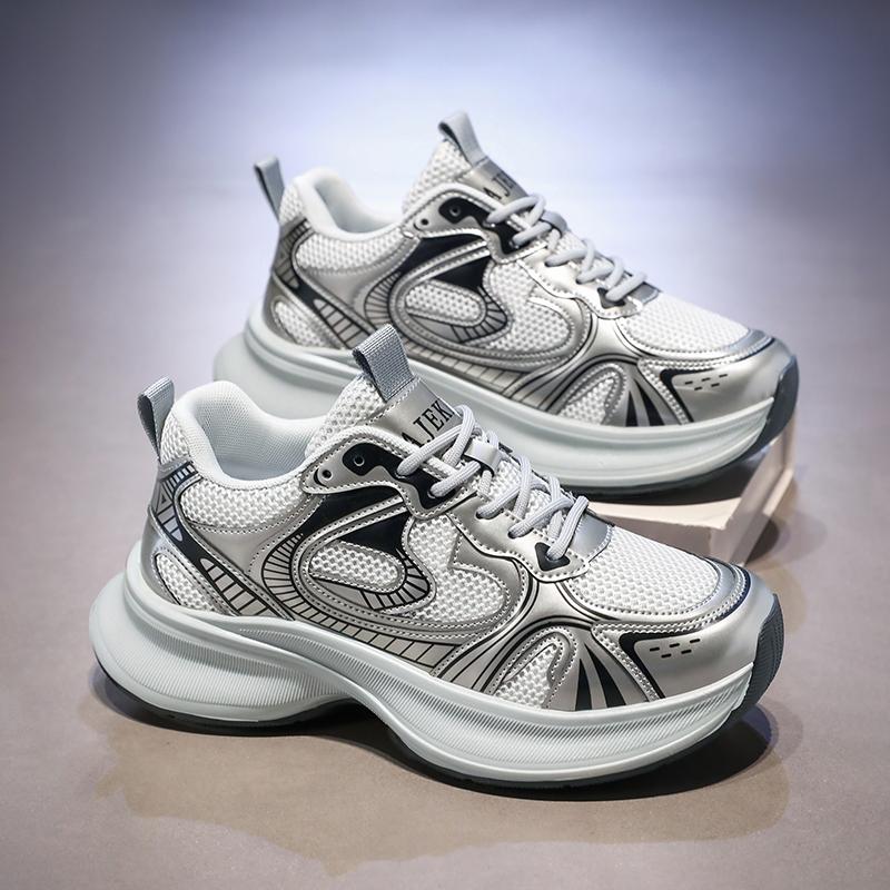 Yeni Moda Erkek Dört Mevsim Rahat Kalın Taban Ayakkabılar Öğrenciler Erkek Çocuklar Trend Yumuşak Taban Nefes Alabilen Günlük Koşu Spor Ayakkabıları