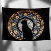 Church Cat Ins Style Tapestry Dark Atmosphere Healing Wall Hanging Background Cloth for Bedroom Decoration
