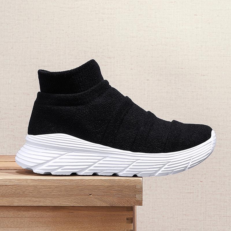 Cotton shoes new fly-woven socks shoes sports shoes large size couple shoes breathable and lightweight men's leisure