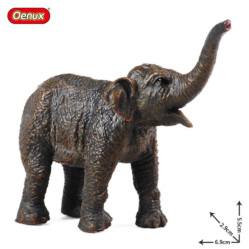 Oenux African Wild Animals Elephant Model Simulation Big Mammoth Action Figures Figurine PVC Educational Toy For Kids Gift