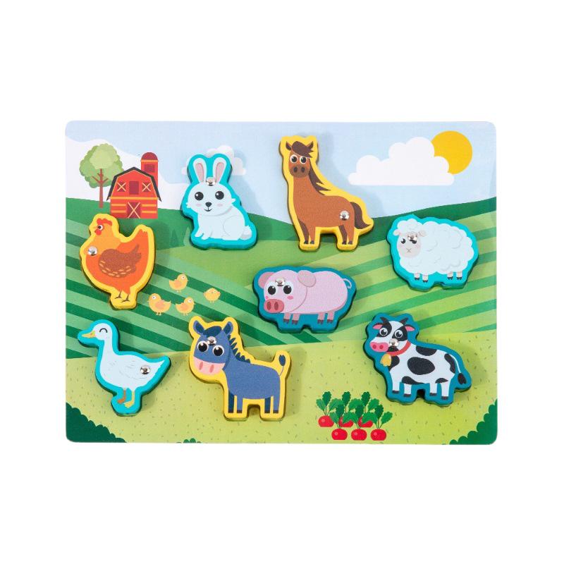 Children's Double-Sided Wooden Activity Board: Matching, Stringing, Drawing, Beading, and Fishing Educational Toy