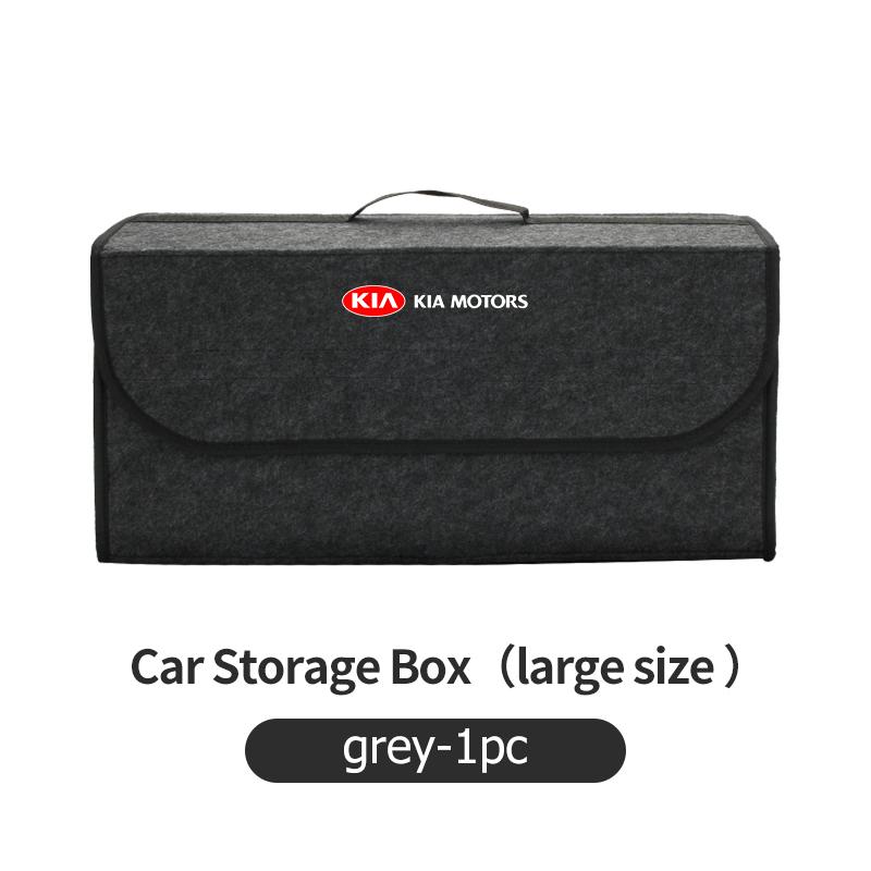 AAAFJ1 For KIA Car Foldable Felt Trunk Storage Bag Large Capacity Organizer Box Accessories Sportage Rio Ceed Niro Soul Stonic Picanto