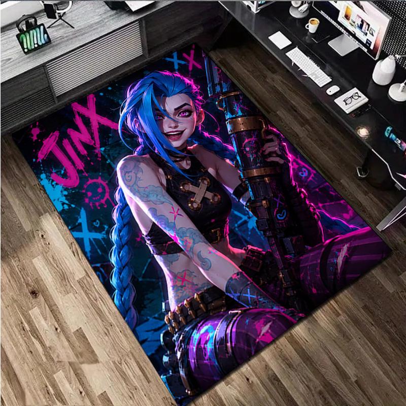 Jinx Fantasy Warrior Home carpet Office Decorative Carpet For Living Room Bedroom Door Mat Floor Rug Computer Chair Area Rug