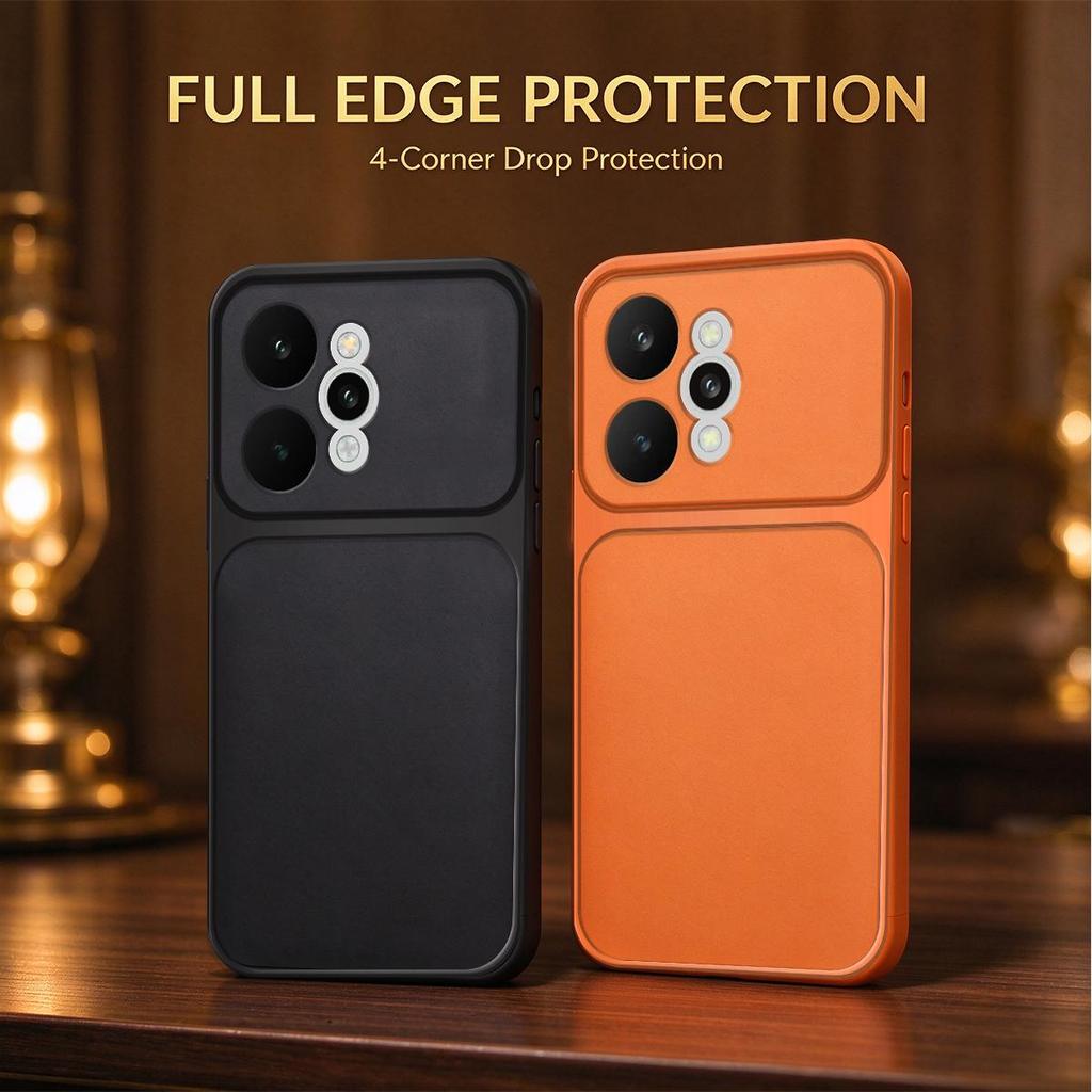 Slim Fit Flexible TPU case for realme 15T Matte Big Window Lens Cover