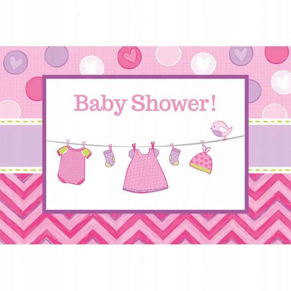 Baby Shower Invitations for Girls, 8 Pcs