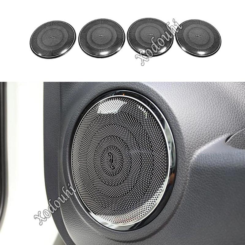 Car Door Inner Stick Audio Speak Sound Cover Ring Circle Frame For Nissan X-Trail T32/Rogue 2014 2015 2016 2017 2018