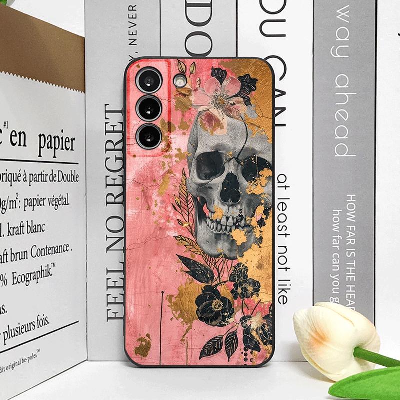 Retro Gothic Night Flower Skull Head Printed Phone Case for OnePlus 12 13R 11 10 9 8 Pro Nord 4 CE2 ACE2 ACE3 Floral Soft Cover