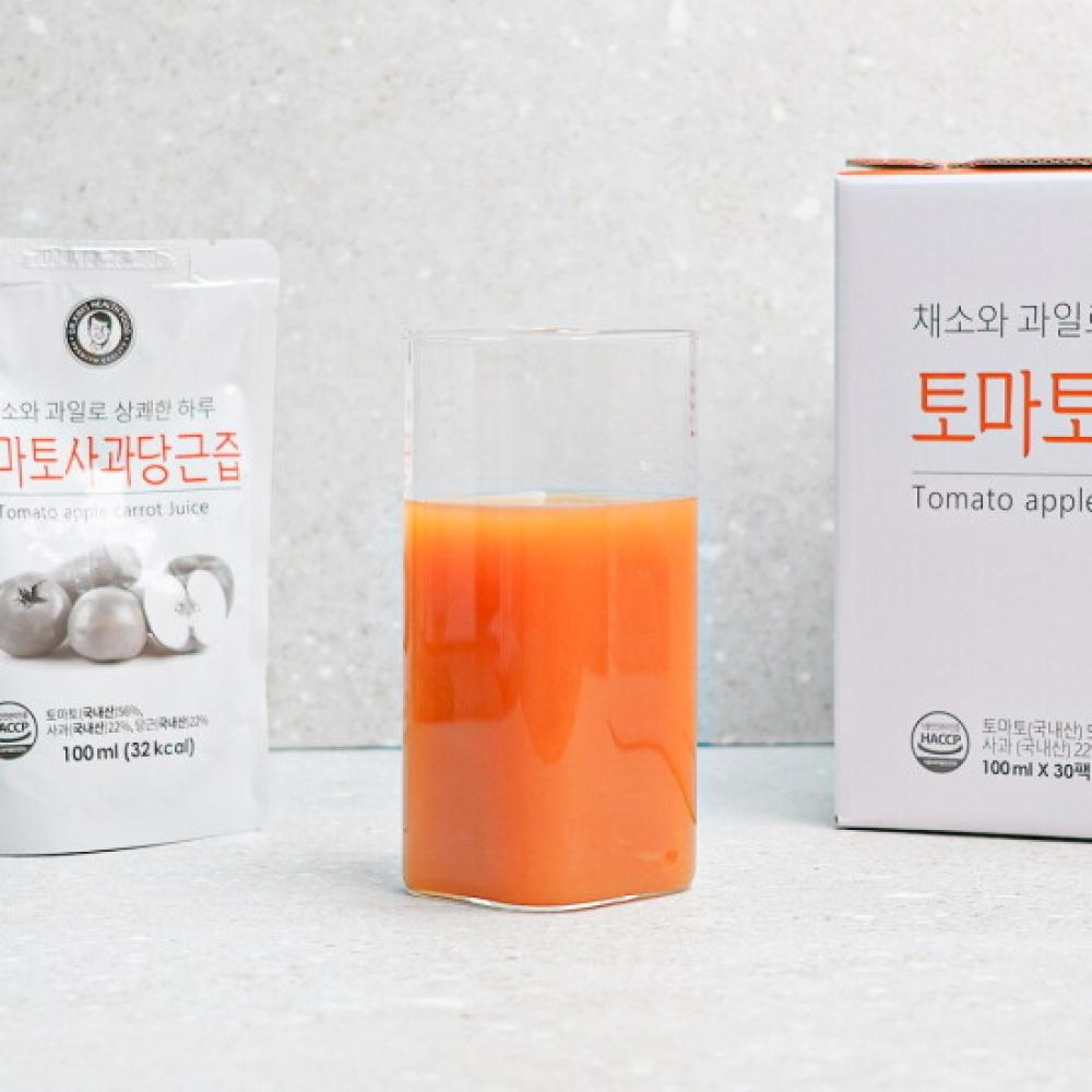 Kim Jae Sik Health Food Tomato Apple Carrot Juice 100ml 60 Packs 2 Boxes