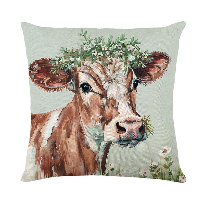 Neues Zuhause Kissen Kissen Ölmalerei Stil Rücken Geschenk Weihnachtsatmosphäre Nickerchen Sofa Auto Geschenk Kissen